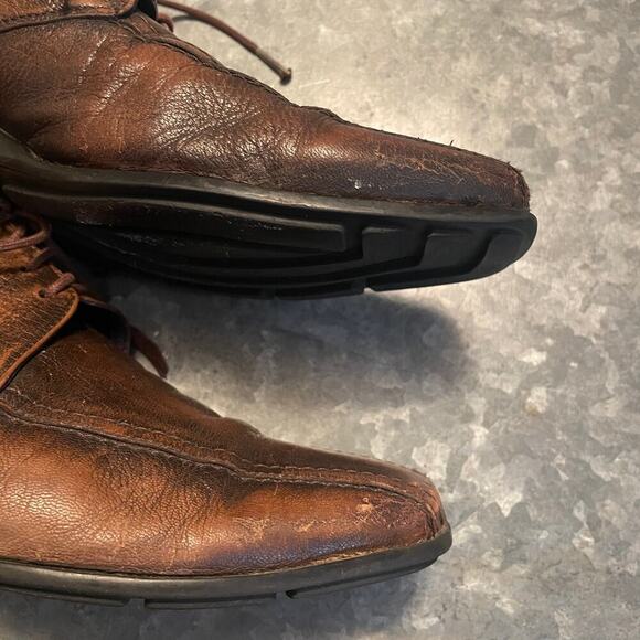 Kenzo Mens Brown Leather Square Toe Dress Shoes 6.5 Business Casual Designer main image 7